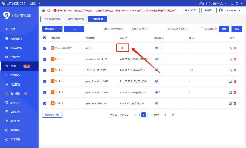 比特浏览器IP设置