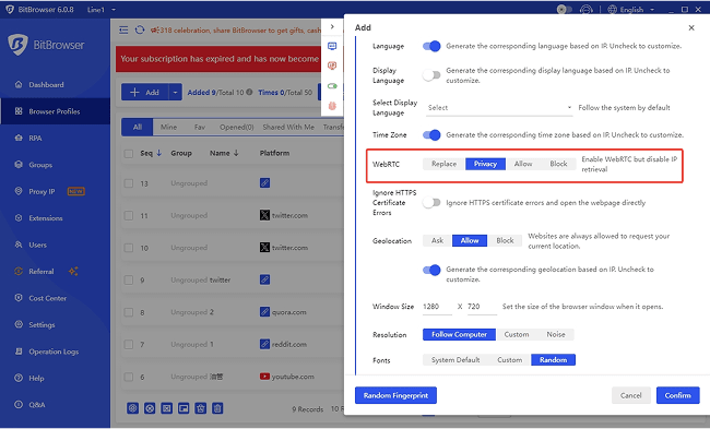 How to avoid WebRTC still leaking the real IP when using a proxy? Attached solution
