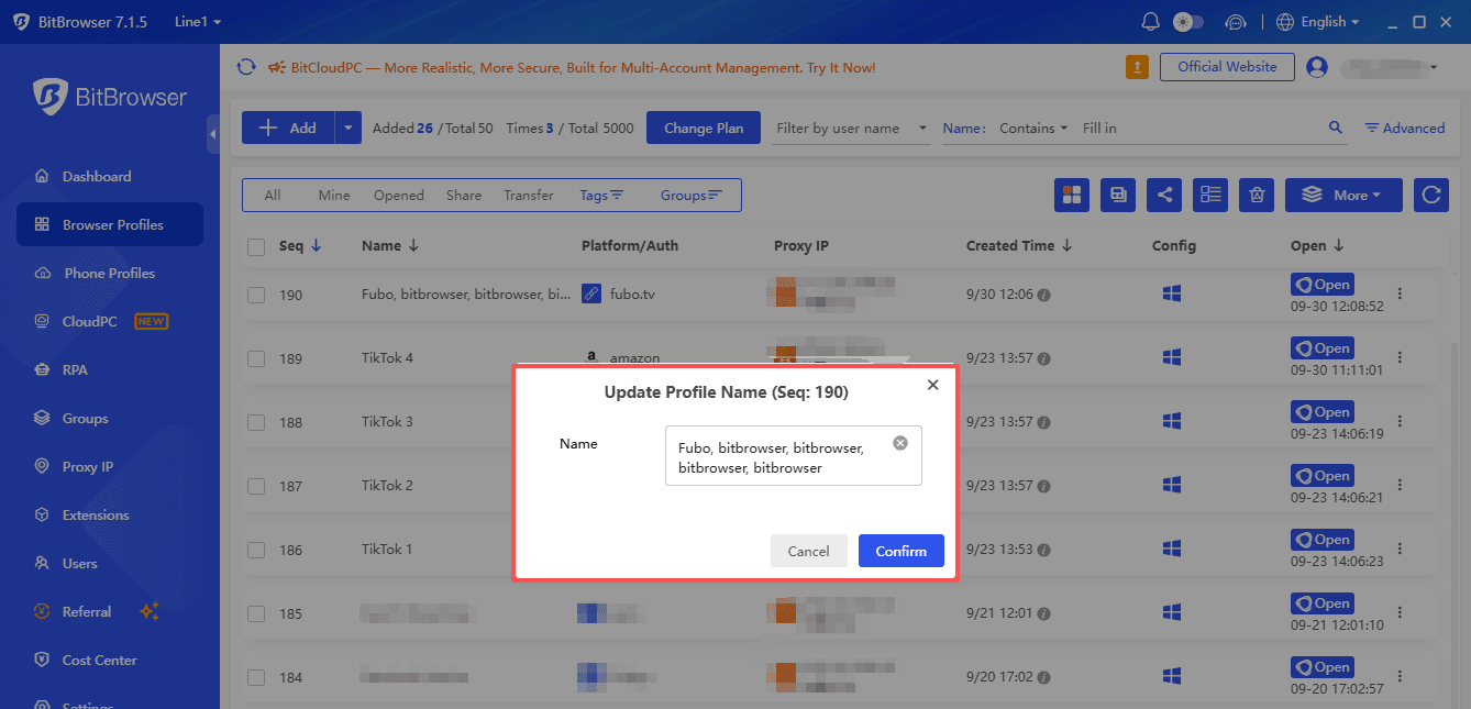 5 Name Change Input Field