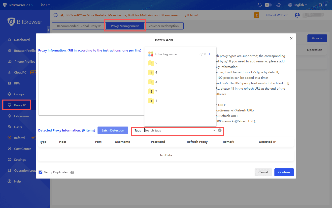 6. Batch Add: Support for Selecting Tags