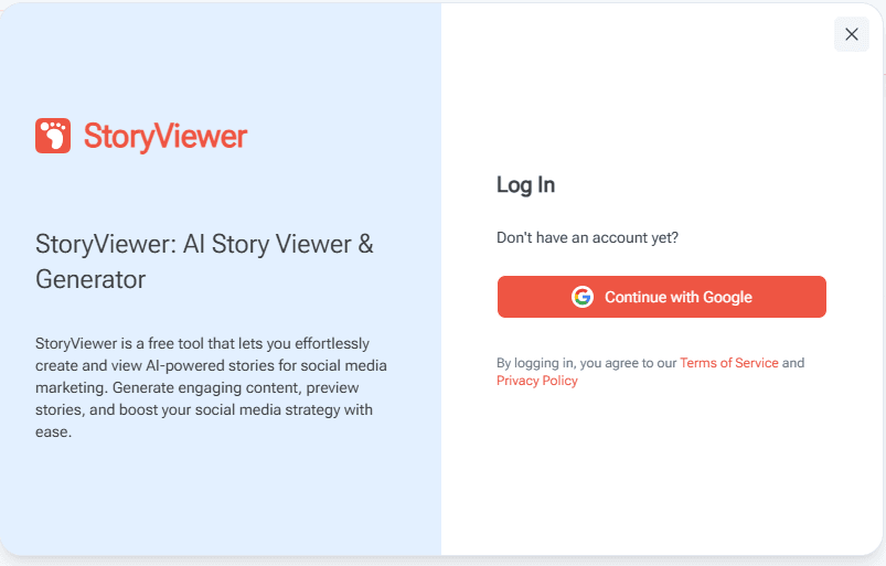 tela de resultados do StoryViewer.ai