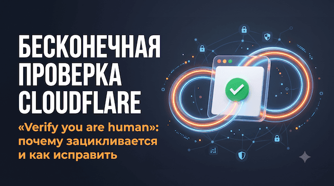 Бесконечная проверка Cloudflare «Verify you are human» почему зацикливается и как исправить.png
