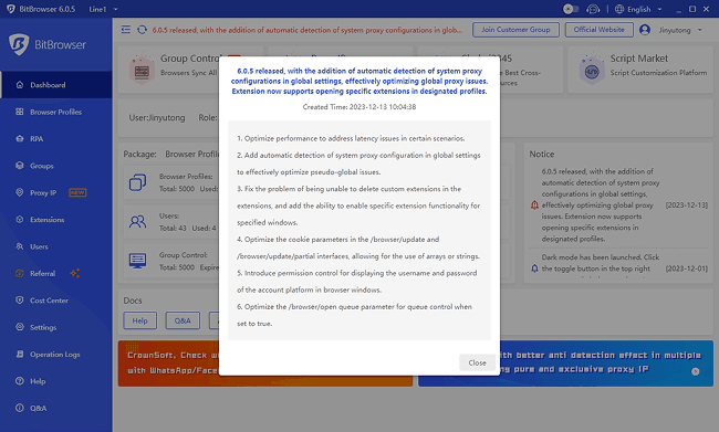 BitBrowser 6.0.5 upgrade log.png
