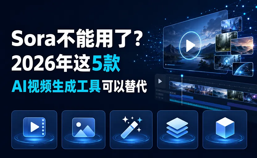 Sora不能用了?2026年这5款AI视频生成工具可以替代.webp