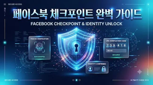 페이스북 체크포인트(Checkpoint)란 화면 안내에 따라 계정 잠금 및 본인 인증 해제하는 방법.webp