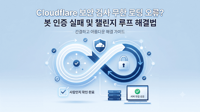 Cloudflare 보안 검사 무한 로딩 오류 봇 인증 실패 및 챌린지 루프 해결법.png