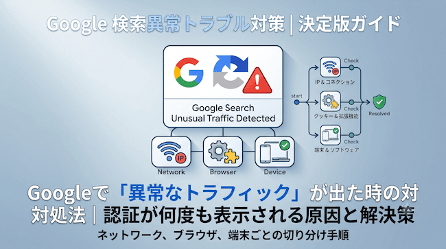 Googleで「異常なトラフィック」が出た時の対処法|認証が何度も表示される原因と解決策.png