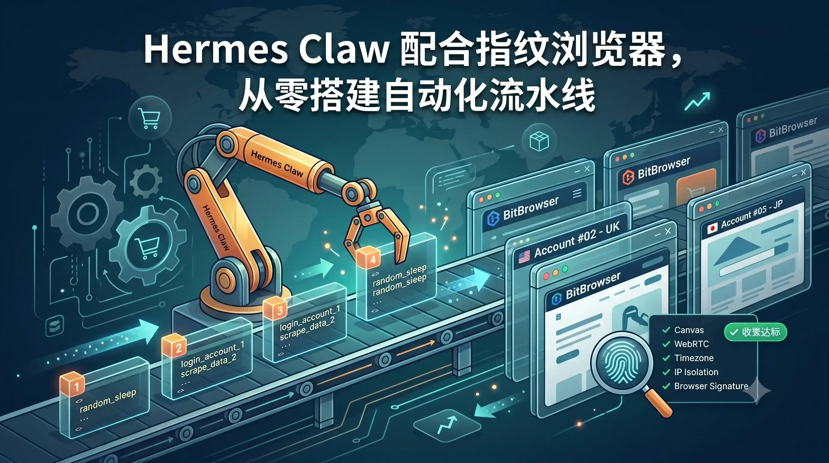 Hermes Claw 配合指纹浏览器，从零搭建自动化流水线.webp