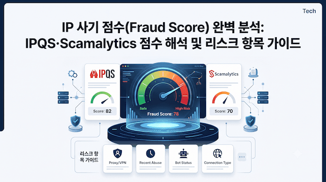 IP 사기 점수(Fraud Score) 완벽 분석 IPQS·Scamalytics 점수 해석 및 리스크 항목 가이드.png