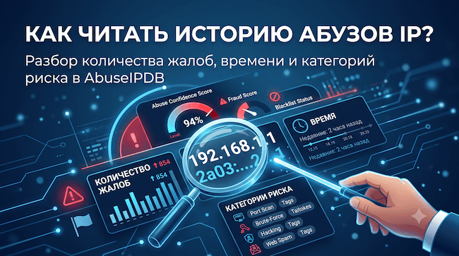 Как читать историю абузов IP Разбор количества жалоб, времени и категорий риска в AbuseIPDB.png