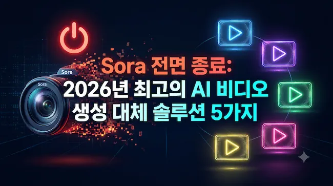 Sora 전면 종료 2026년 최고의 AI 비디오 생성 대체 솔루션 5가지.webp