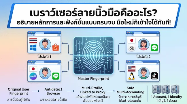 เบราว์เซอร์ลายนิ้วมือคืออะไร อธิบายหลักการและฟังก์ชันแบบครบจบ มือใหม่ก็เข้าใจได้ทันที!.webp