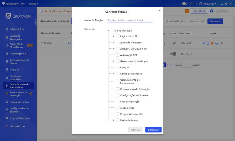 Gestão de Equipe / Autorização de Membro