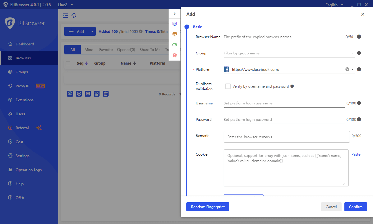 bitbrowser-interface