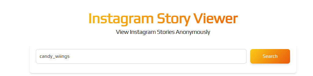 AnonStories website interface