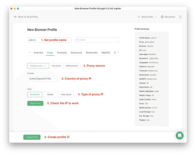 Configure Your Profile Settings