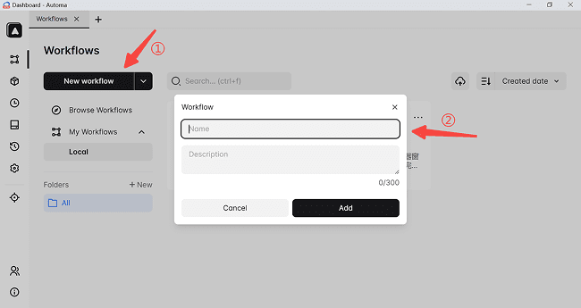 Create New Workflow