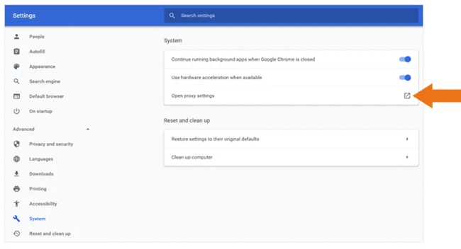 Disable Proxy In Chrome