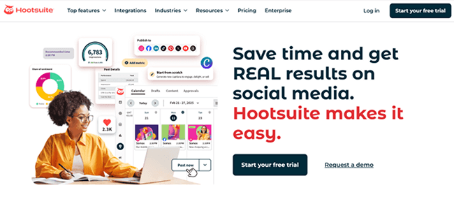 Hootsuite Home Page