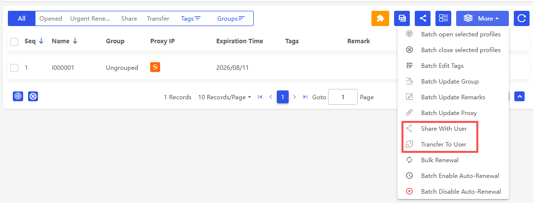 batch operations