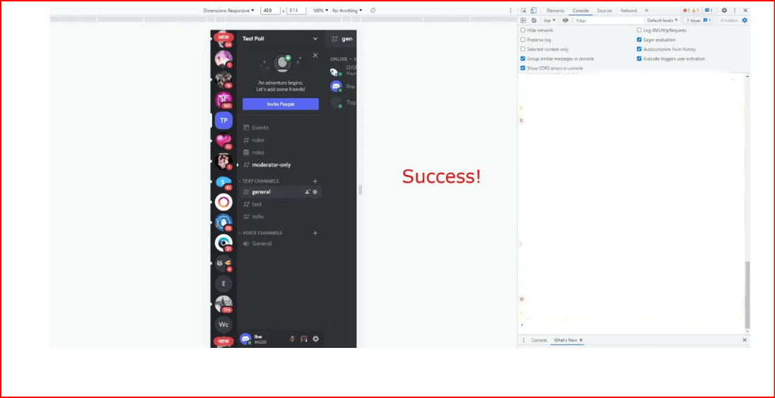 inicio de sesión discord