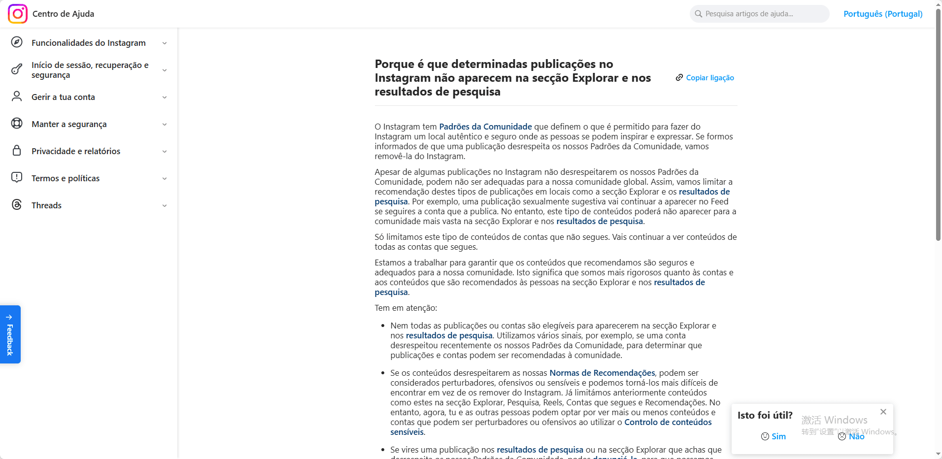 Shadowban do Instagram