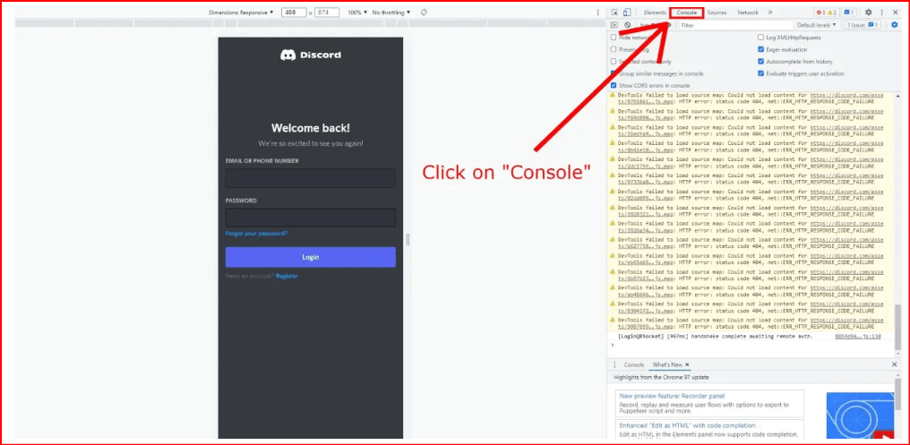 inicio de sesión discord