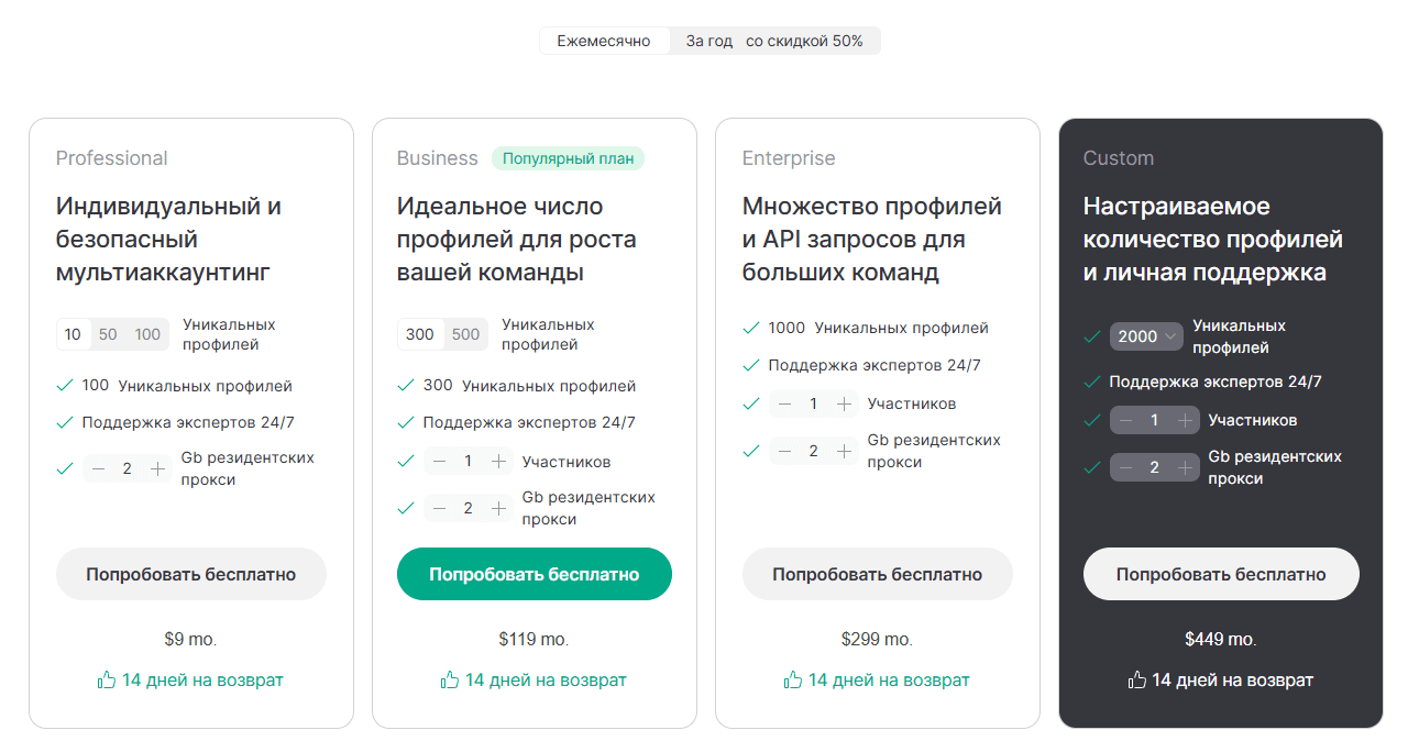 gologin цена