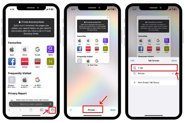 Open New Incognito Window In Apple Safari Iphone