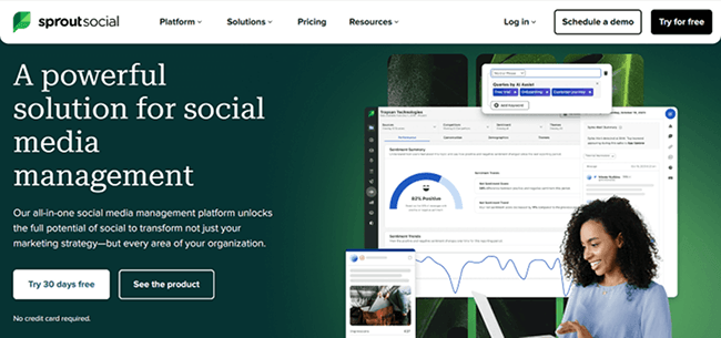 Sprout Social Home Page