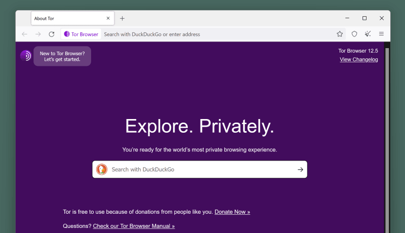Tor Browser Homepage