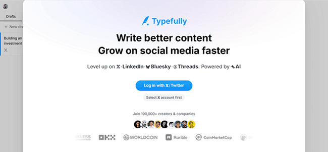 Typefully Home Page